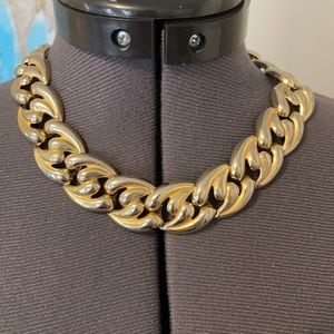 Chunky gold statement necklace